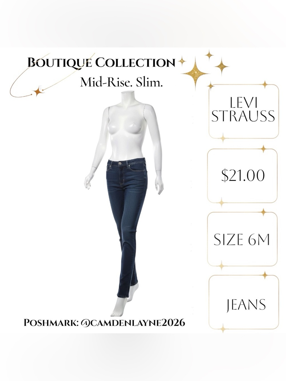 Levi's Dark Blue Skinny Jeans - Picture 9 of 12